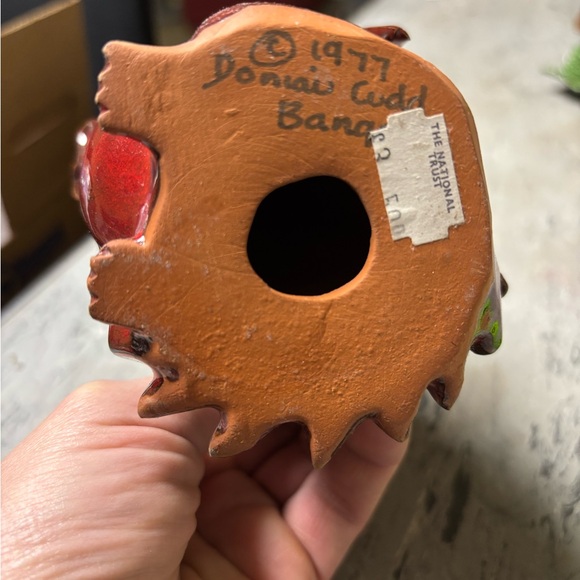 1-vintage red Doniau Cudd Bangor ceramic mythical dragon 1977 - Picture 3 of 4